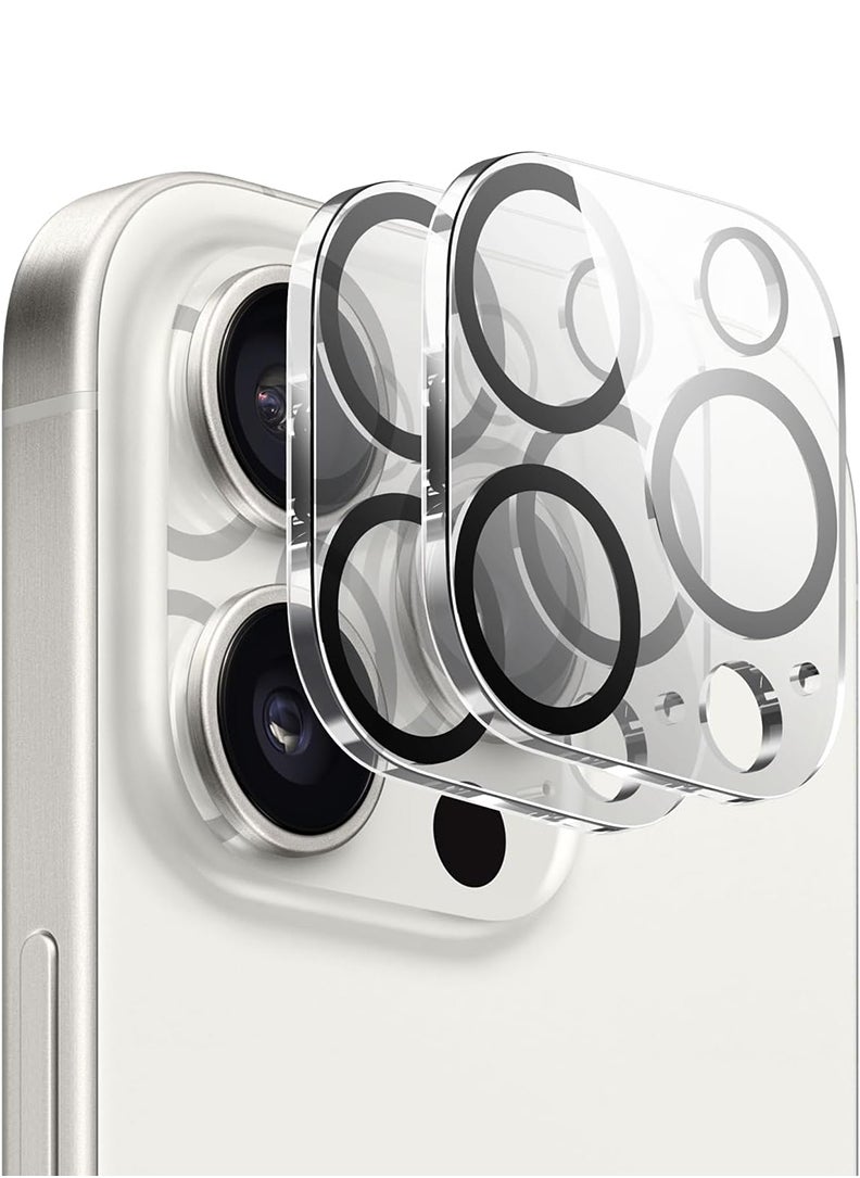Theodor iPhone 16 Pro Max/ 16 Pro  2 Pack Camera Lens Protector - [Drop Protection] [Case Friendly] 9H Tempered Glass Camera Cover Screen, Clear  - Image 1