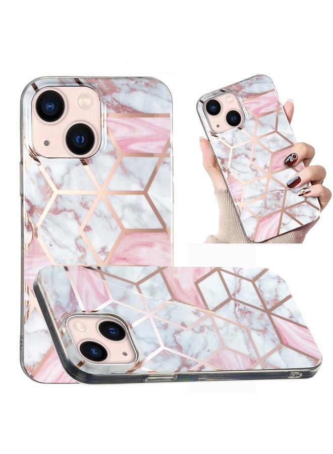 Zaboon Case For iPhone 13 Electroplated Marble Pattern TPU Phone Case - Image 1