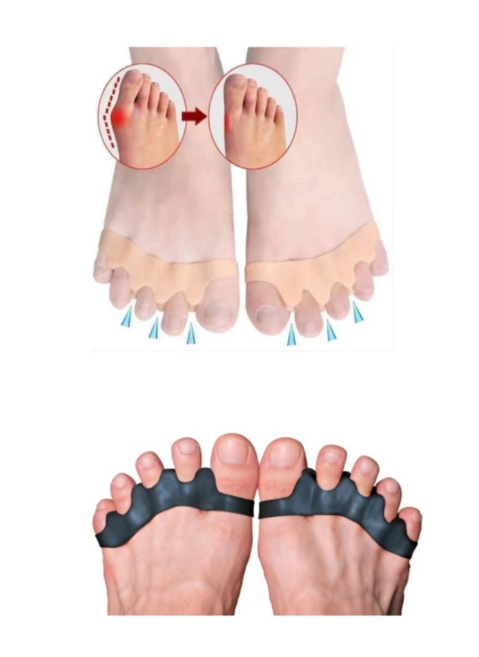 OASIS-TH - Toe Separator Stretcher Hammer and Bunion Corrector for Men Women Correct Naturally 2 Pairs - Image 1