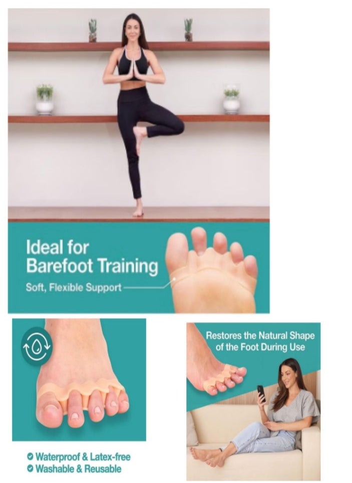 OASIS-TH - Toe Separator Stretcher Hammer and Bunion Corrector for Men Women Correct Naturally 2 Pairs - Image 1