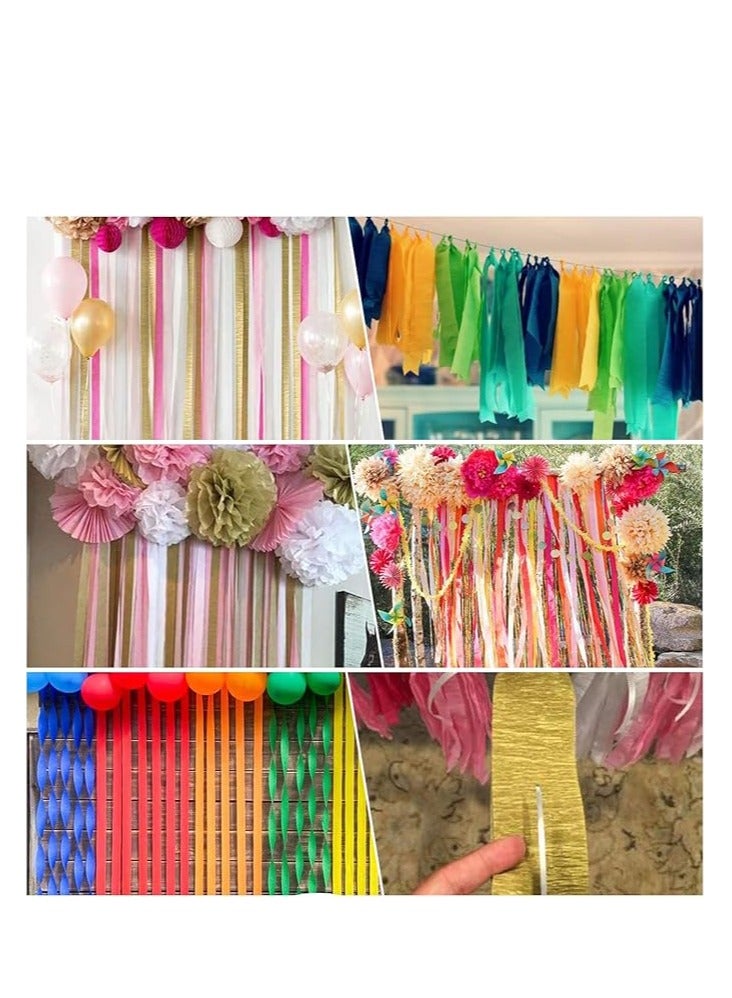 Flamingo Neon Crepe Paper 12 Fold 50cm×120cm Mix Color - Image 4