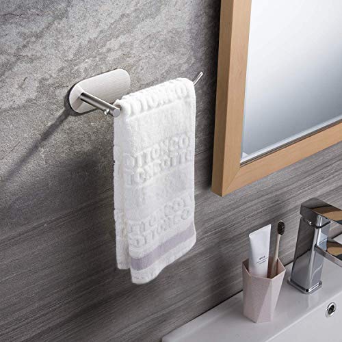 SUNTECH Hand Towel Holder/Towel Ring - Self Adhesive Towel Bar for Kitchen and Bathroom No Drilling - Image 3