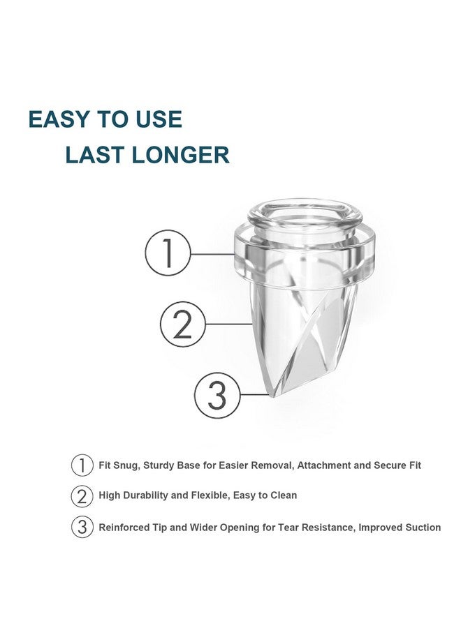 Coolle Breast Pump Parts Duckbill Valve Replacement Accessories Portable Compatible with MOMMED Mumgaroo MISSAA Bioby S18 S21 S23 Lansinoh NCVI Nuliie NICEGREEN Life S32 Eufy e10, 4 Pcs - Image 3