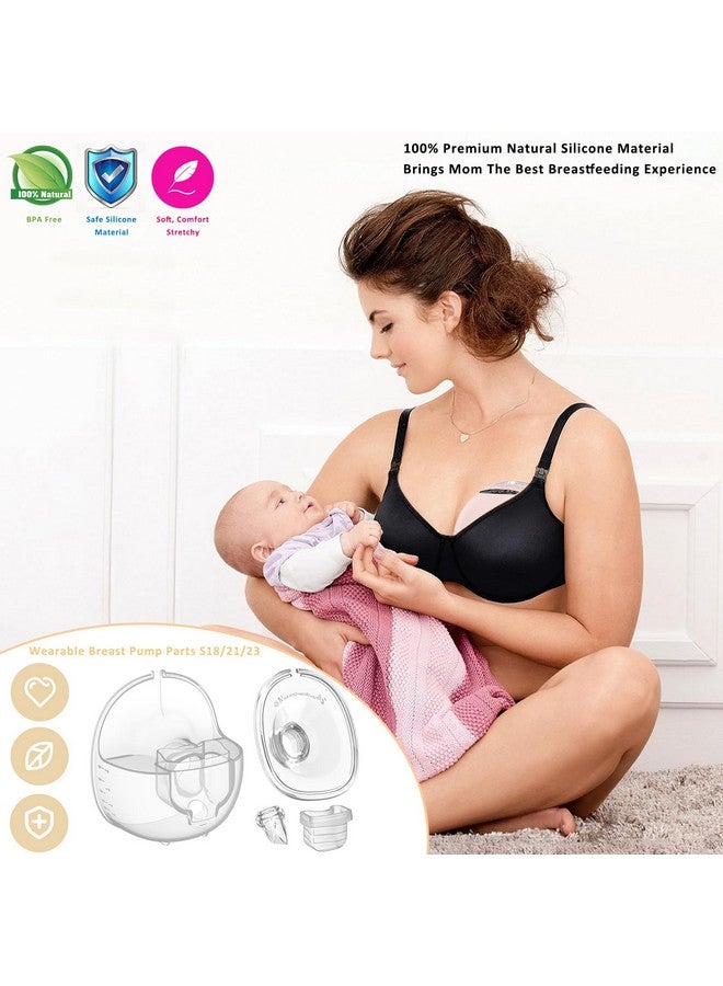 Coolle Breast Pump Parts Duckbill Valve Replacement Accessories Portable Compatible with MOMMED Mumgaroo MISSAA Bioby S18 S21 S23 Lansinoh NCVI Nuliie NICEGREEN Life S32 Eufy e10, 4 Pcs - Image 4