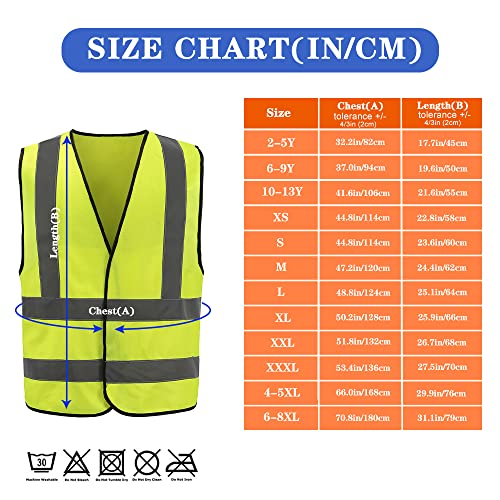 AYKRM safety vest (XS-8XL) (X-Large, Yellow) - Image 2