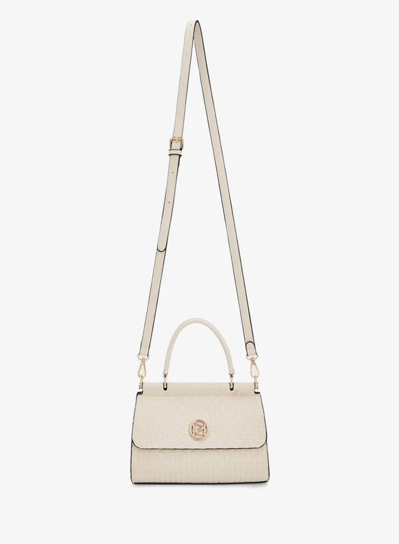 بابريكا Embossed Monogram Satchel Bag