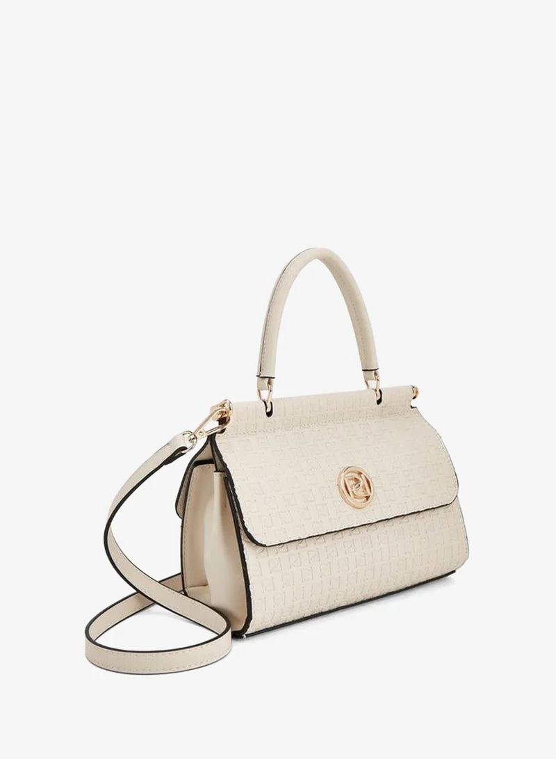 Paprika IVORY Embossed Monogram Satchel Bag for Women | Best Price UAE