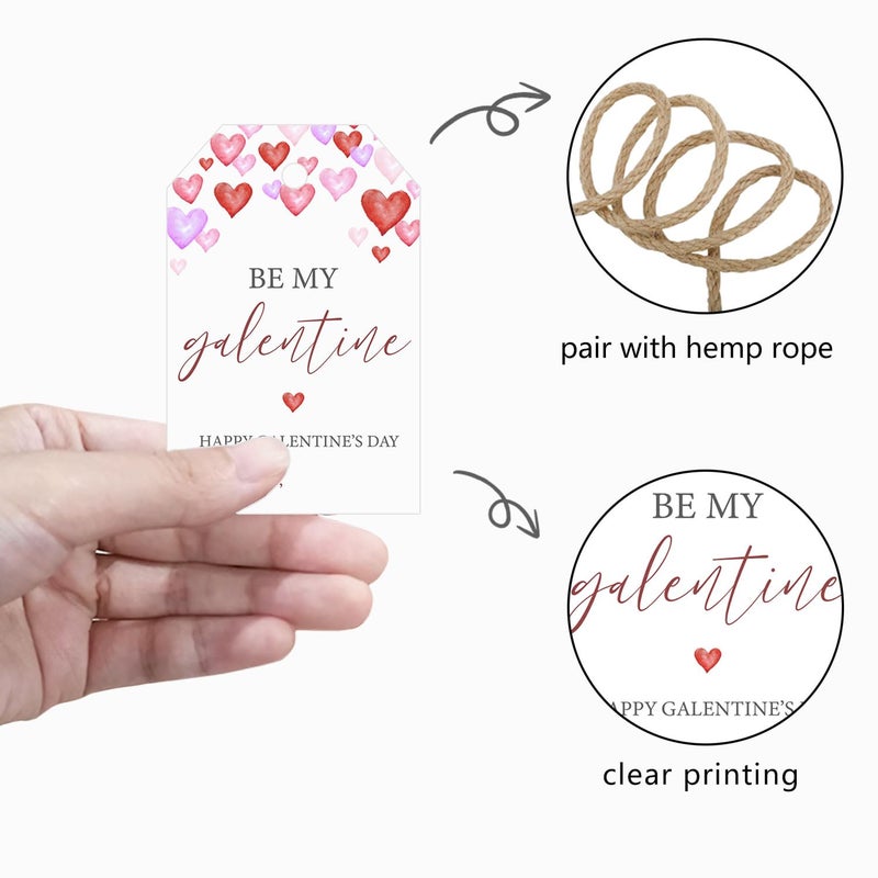 Aukolass 50Pcs Happy Galentine'S Day Gift Tags  Galentines Theme Favor Tags For Ladies Girls Friends Valentine'S Day Party Gift Wrapping Decoration (Galentine) - Image 3