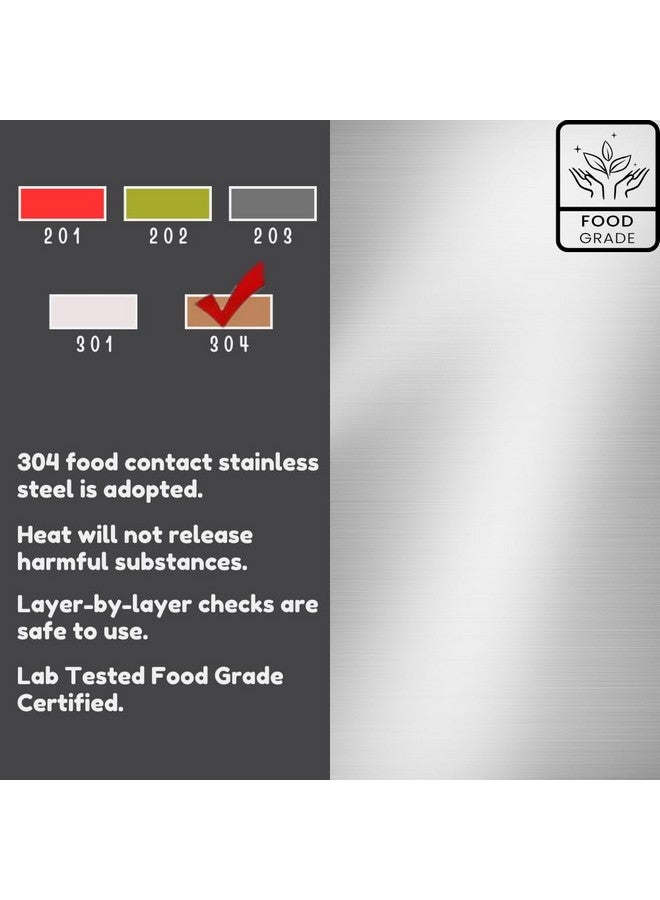 Chefman Multipurpose Chopping Board for Kitchen Medium Size Non-Slip and Rust-Proof Design Safe and Comfortable Use Ideal for Cutting Veges, Meat & Fruit Stainless Steel Food Grade - Image 5