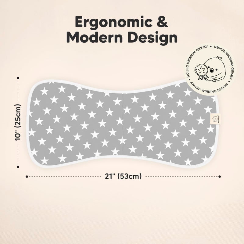 KeaBabies Organic Burp Cloths Baby Boy & Girl - 5-Pack Super Absorbent Cotton Burping Cloths for Babies, Soft & Plush Newborn Spit Up Rags, Infant Towels for Milk Spit Up, Unisex, Large 21" x 10" (Grayscape) - Image 2