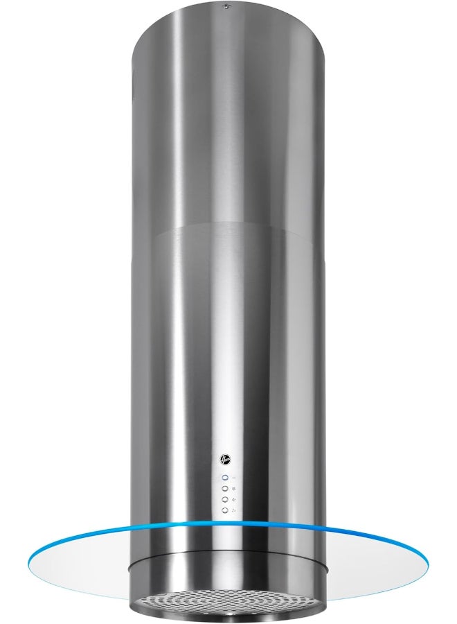 HOOVER 90cm Built-In Island Hood – 650m³/h Suction, Stainless Steel & Tempered Glass, 3 Speed Control, LED Lights Freestanding HIH-A90-SBI Silver - Image 1