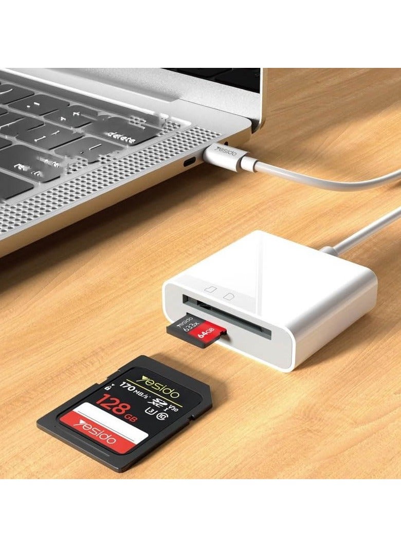 Yesido YESIDO GS11 2 in 1 Multi-Function TF Card + SD Card to 8 Pin Converter Adapter  - Image 3