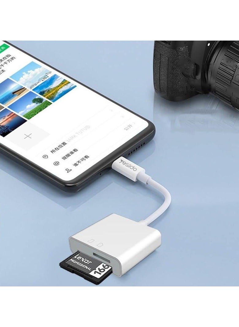Yesido YESIDO GS11 2 in 1 Multi-Function TF Card + SD Card to 8 Pin Converter Adapter  - Image 4