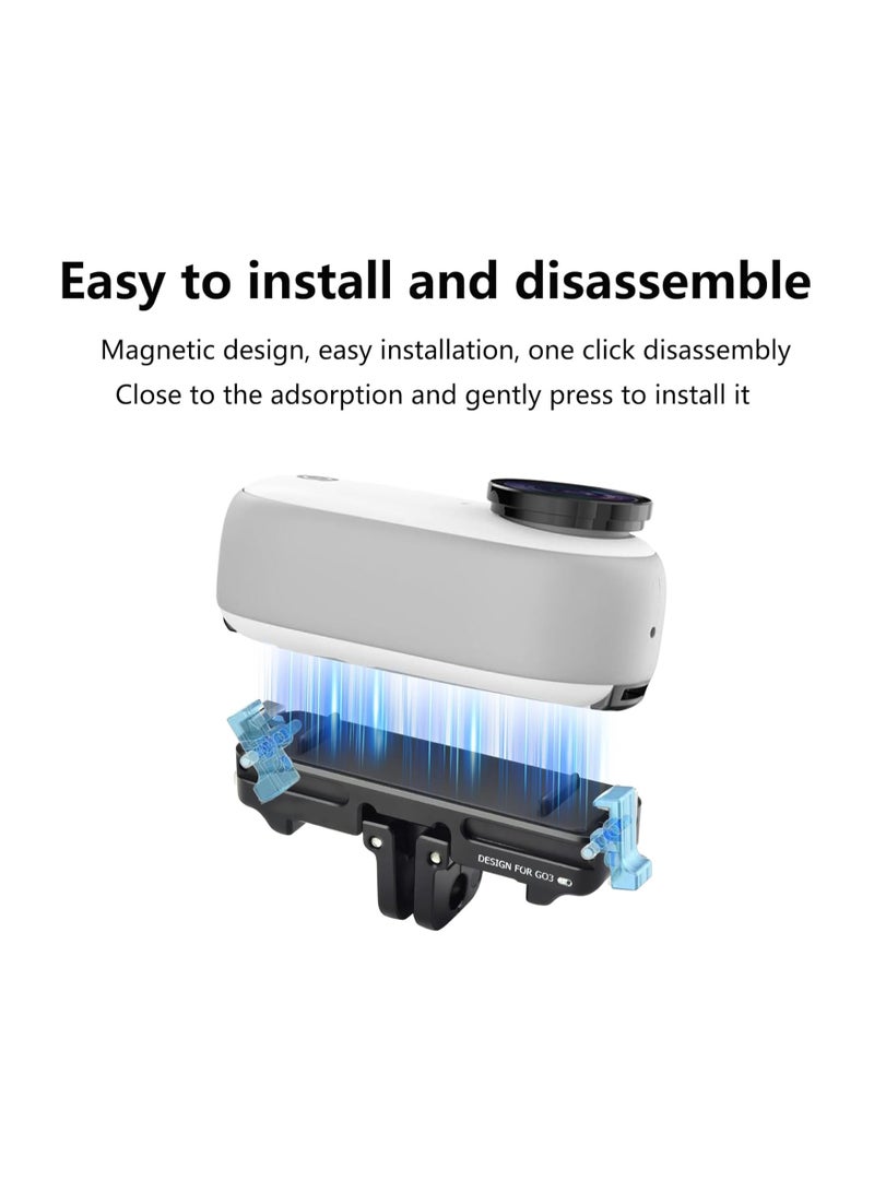 General Insta360 Go3 GO3S Camera Holder, Insta360 GO3 Magnetic Quick Release Holder Bracket Insta360 GO 3S Camera Holder Adapter Accessories  - Image 4