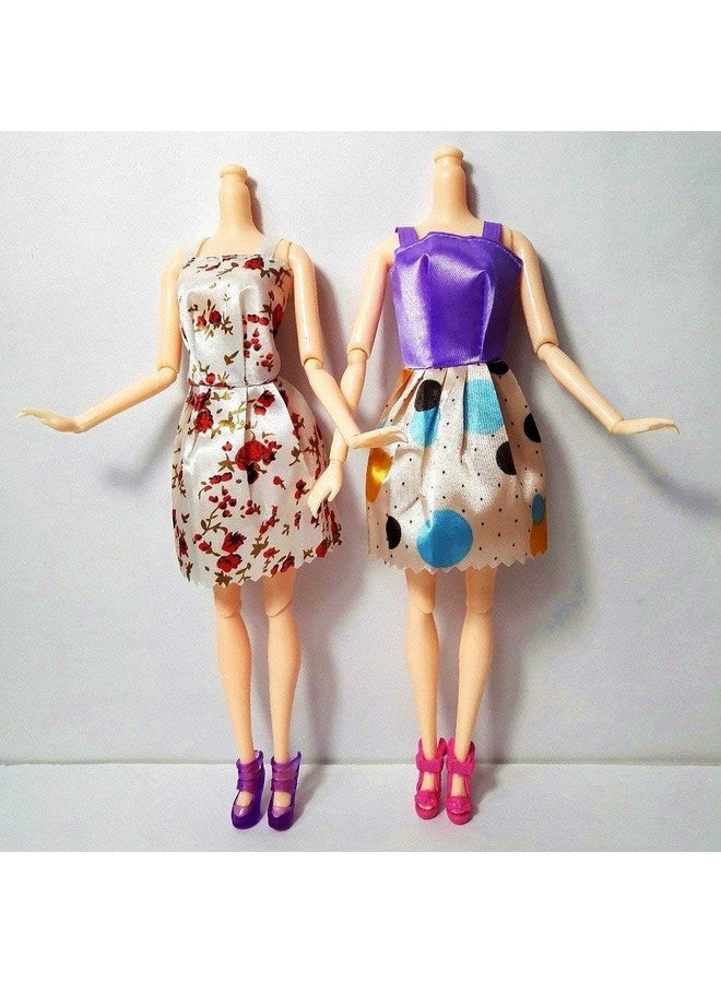 iDream Doll Accessories - Handmade Fashion Clothes For Doll (Pack Of 12) (Multicolour) - Image 5
