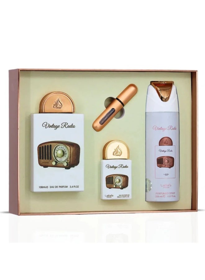 Lattafa Unisex Pride Vintage Radio Gift Set Fragrances - Image 2