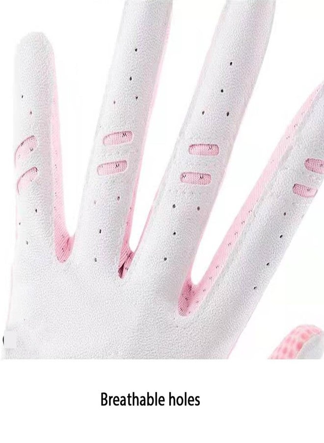 CINGHI LUSSO Kids Golf Glove Girls Pink Golf Glove Breathable and Wear-Resistant Children's Golf Gloves Boys Left Hand and Right Hand L - A Pair - Image 4