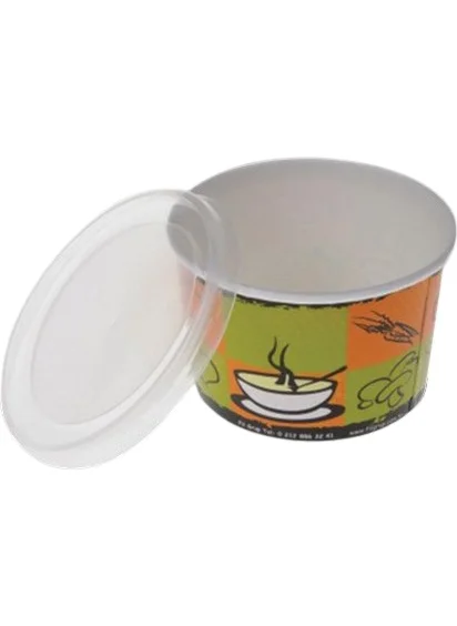 Aryapak Cardboard Soup Bowl with Lid 25 Pieces