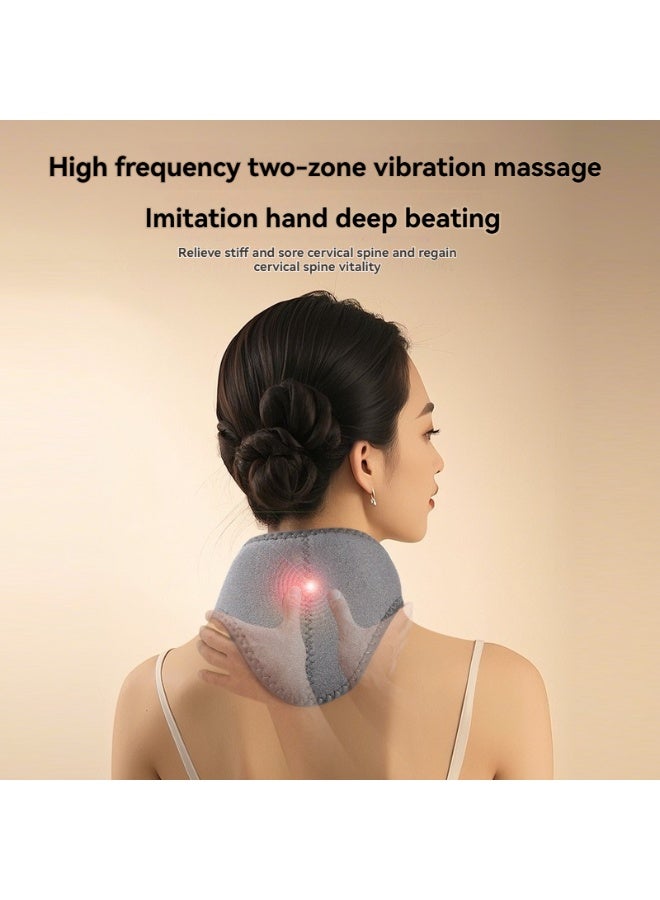 L LULONG Electric Neck Massager with Heat Therapy Deep Tissue Massage 3 Modes 5 Heat Levels Rechargeable Neck and Shoulder Pain Relief Device - Image 3
