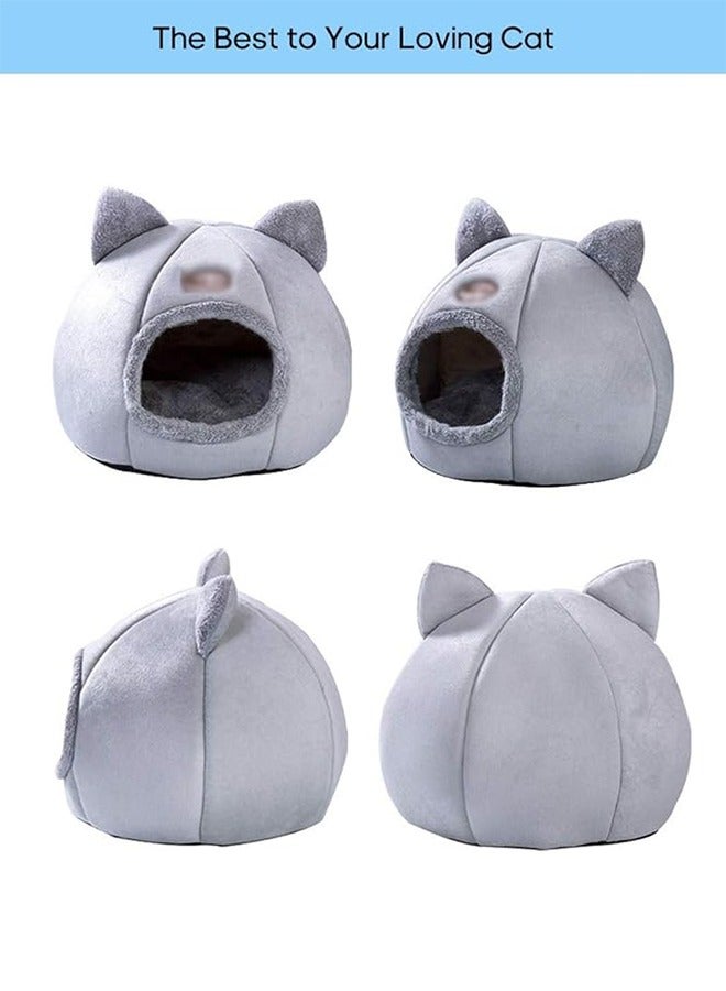 Generic Soft and Comfortable Pet Cave Cat Cave Bed Pet Nest Soft Plush Best Pet Nest Warm Sleeping Cattery Semi-enclosed Pet Cat Dog Sleeping Tent House(L)  - Image 2