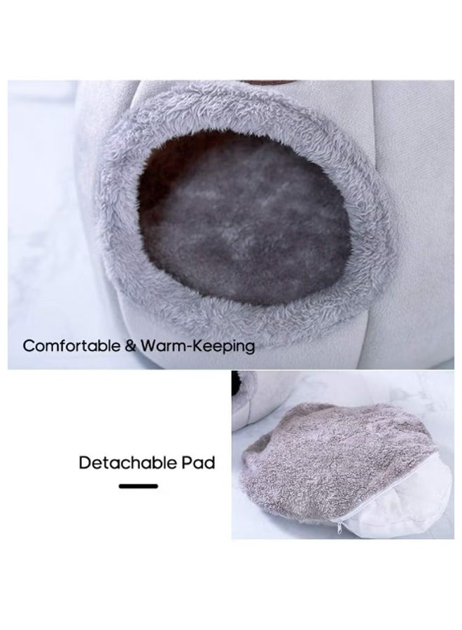 Generic Soft and Comfortable Pet Cave Cat Cave Bed Pet Nest Soft Plush Best Pet Nest Warm Sleeping Cattery Semi-enclosed Pet Cat Dog Sleeping Tent House(L)  - Image 3