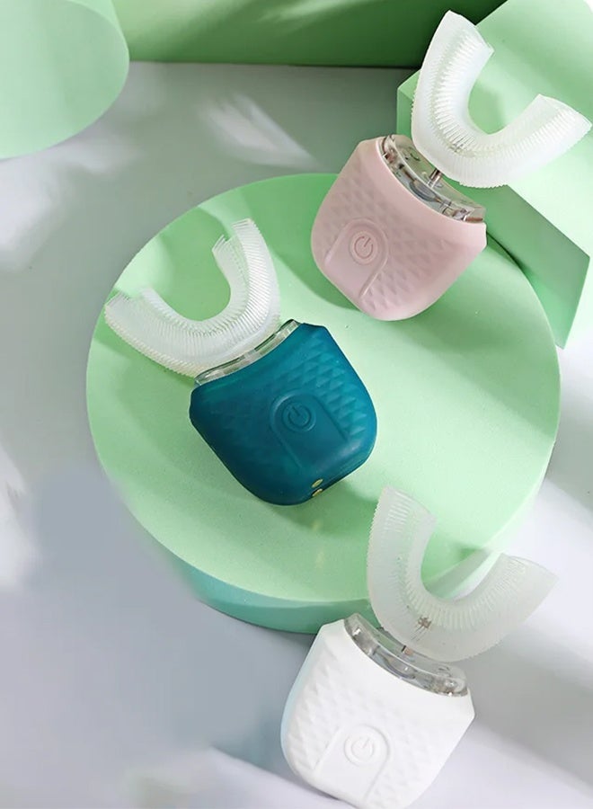 Electric Toothbrush USB Rechargeable Ultrasonic Toothbrush Teeth Cleaning Set. Innovative electric toothbrush for a brighter smile. Fully automatic adult U-shaped electric toothbrush, ultrasonic teeth whitening device, water-based whitening silicone mouthpiece. - Image 4