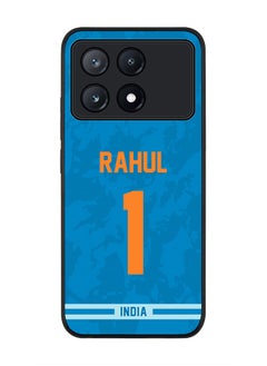 Stylizedd Rugged Black Edge Case for Xiaomi Poco X6 Pro, Slim fit Case Flexible Anti Drop TPU Gel Thin Cover -  Team India KL Rahul, Jersey No 1  - Image 1