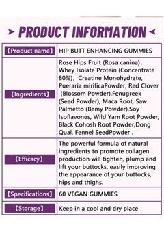 Daynee Natural Hip & Buttock Enhancement Pills – Herbal Formula for Firm, Lifted Curves with Collagen Boost & Fat Transfer – 11 Pure Ingredients, Caffeine-Free  - Image 4