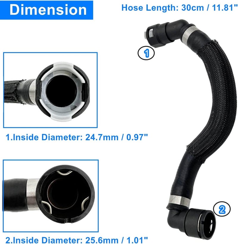 LDCRE HVAC Heater Hose Connector for Jeep and Chrysler - Image 2