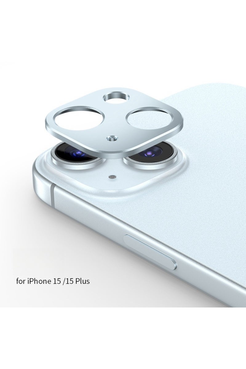 واقي عدسة الكاميرا الخلفية المعدني لهاتف iPhone 15 Pro Max و 15 Plus - قطعة واحدة، مصنوع من الألومنيوم