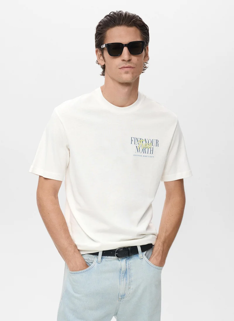 Mango Man 100% cotton t-shirt text