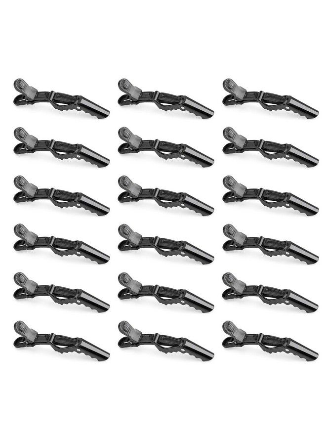 KIRA 6Pcs Plastic Non Slip Hair Clips Professional Hairdressing Styling Sectioning Clips Salon Alligator Clips For Thick Hair Haircut Accessories Hairgrips For Women Girls Crocodile (Black) - Image 3