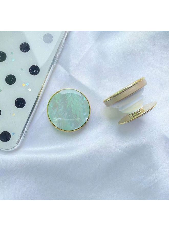 HS Ring Holder for Mobile, Authentic Natural Sea Shell Mother of Pearl Expandable Collapsible Mobile Phone Grip Stand Holder for Smartphone Tablet Cell Phone Accessory - Image 3