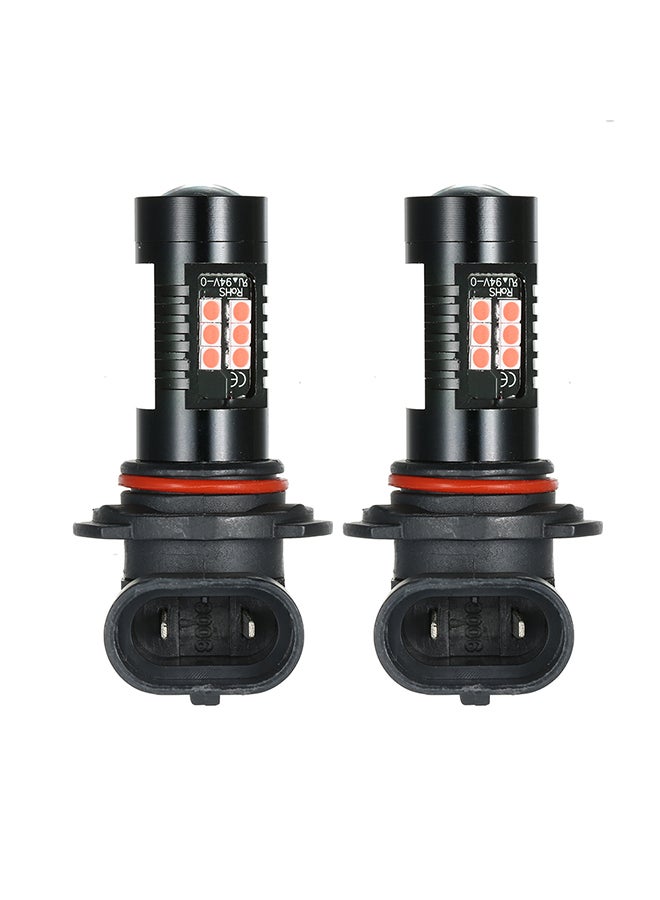 MUNTAQI 2Pcs LED Bulb Lights Auto Lamp Bulbs Car Light 9005 Red - Image 1