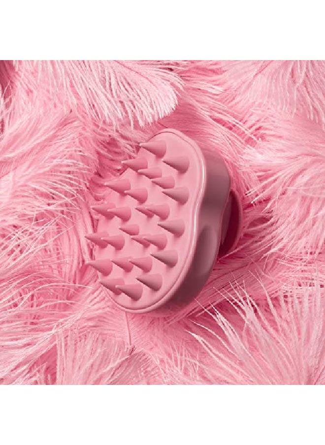 Rizos Curls - Pink Scalp Massage Brush Stimulates Scalp Improves Circulation Promotes Healthy Hair Growth & Scalp Health For All Hair Types - Image 1