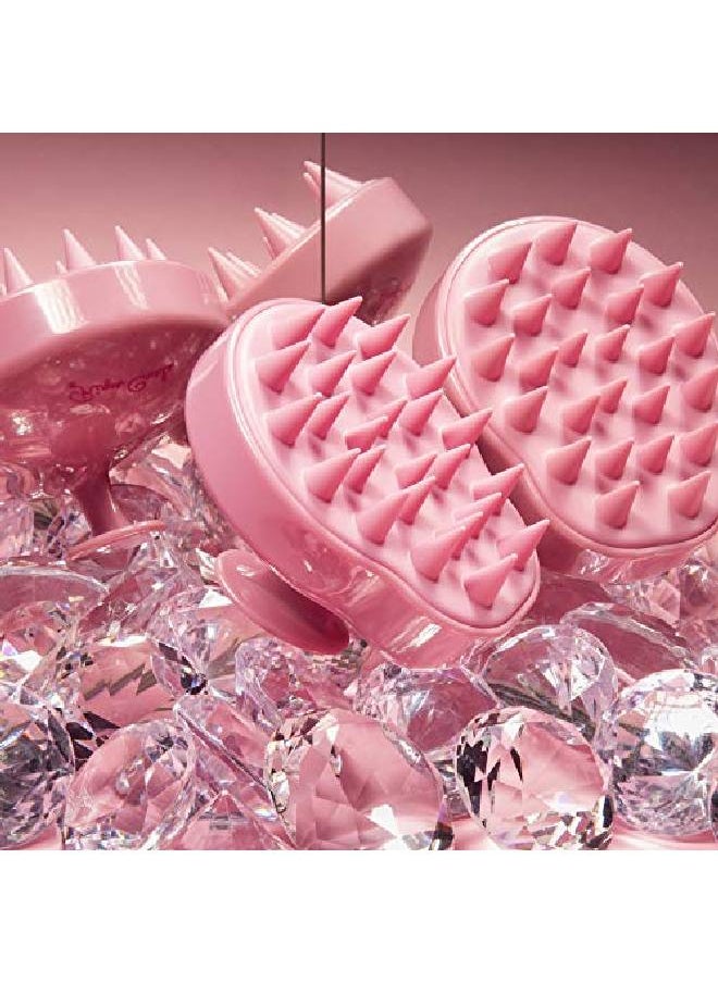 Rizos Curls - Pink Scalp Massage Brush Stimulates Scalp Improves Circulation Promotes Healthy Hair Growth & Scalp Health For All Hair Types - Image 1