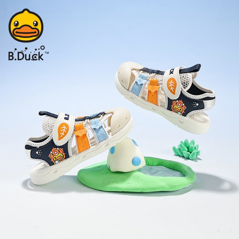 B.Duck 25Th Summer Velcro New Boys' Shoes Girls' Toe-Toe Shoes Fashionable Breathable Cut Out Beach Shoes - Image 3