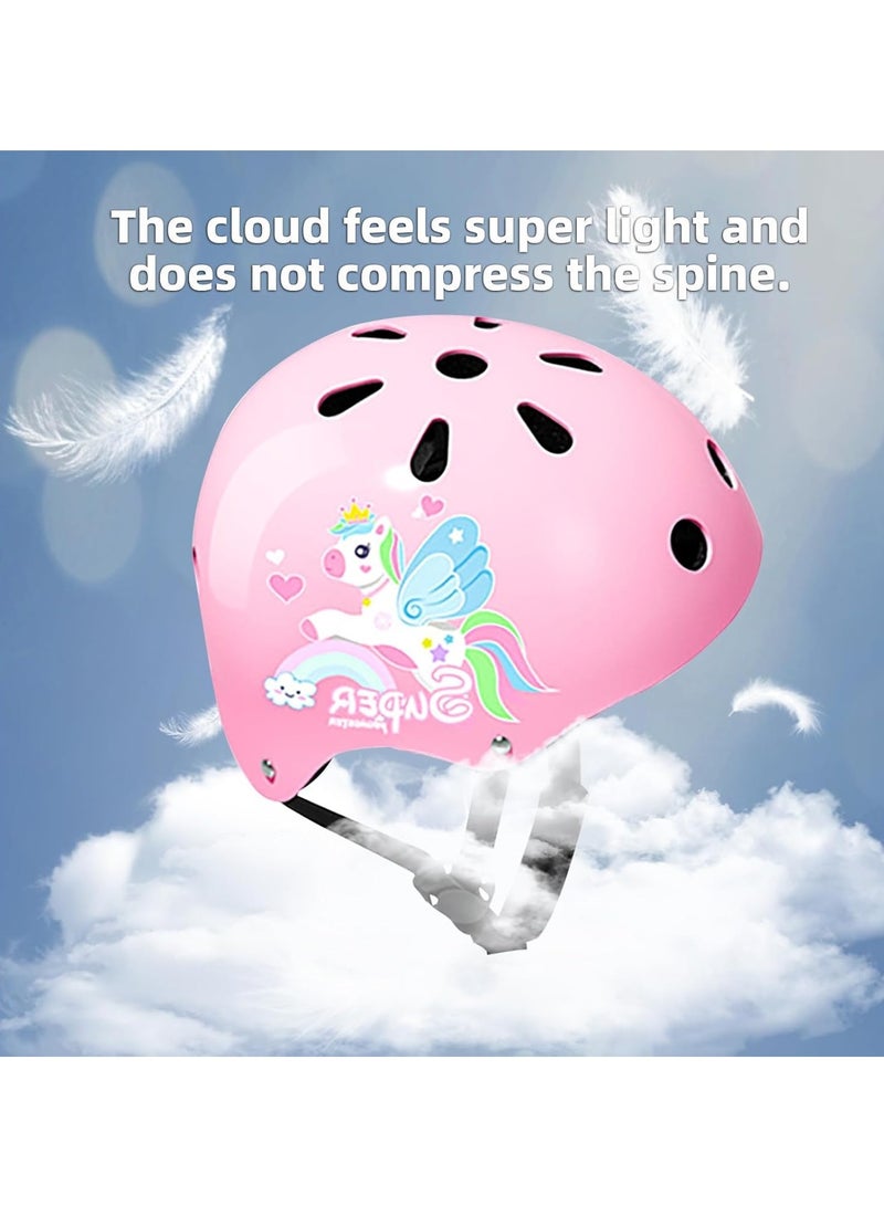 Kids Protective Gear Set Toddler Helmet for Ages 2 to 8 Boys Girls with Sports Protective Gear Set Knee Elbow Wrist Pads for Skateboard Cycling Scooter Rollerblading - Image 5