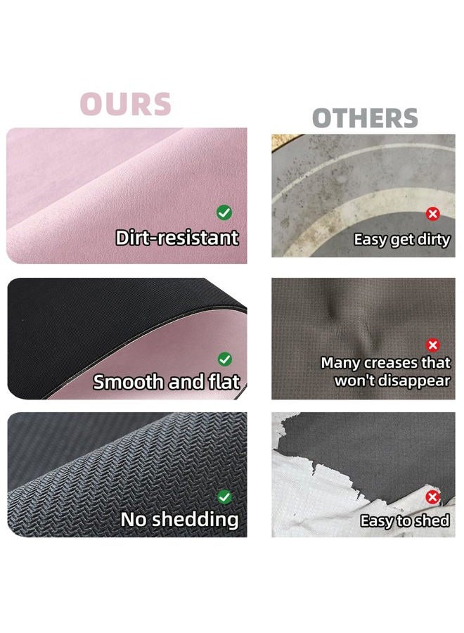 TYUU Pink Bath Mat, Bathroom Rugs Non Slip Washable Thin Absorbent Quick Dry Bath Mat Fits Under Door Bathroom Floor Mat Perfect for Bath, Shower, or Sink 16"x24" Pink - Image 5