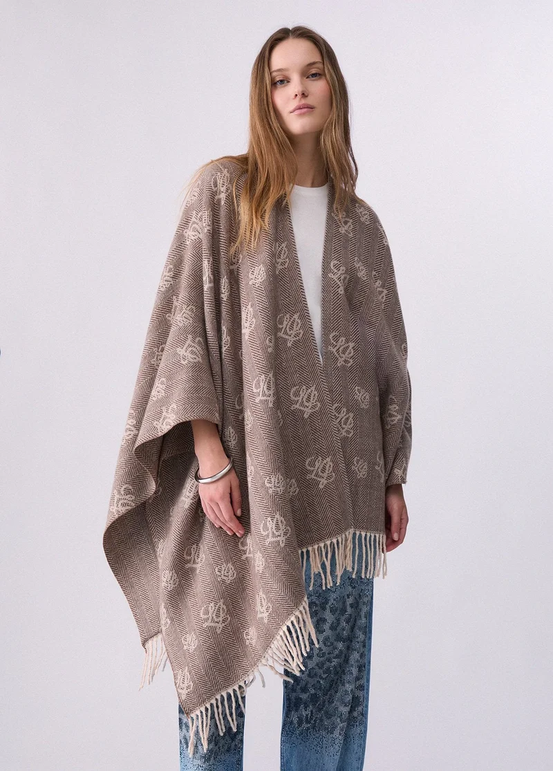 ليو جو Jacquard Poncho