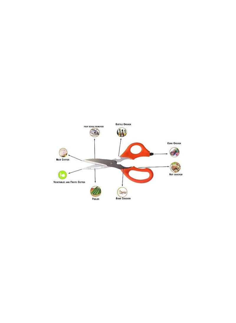 سبيس شوب مقص متعدد الأغراض شارب مقص مطبخ من الستانلس ستيل  - Image 4