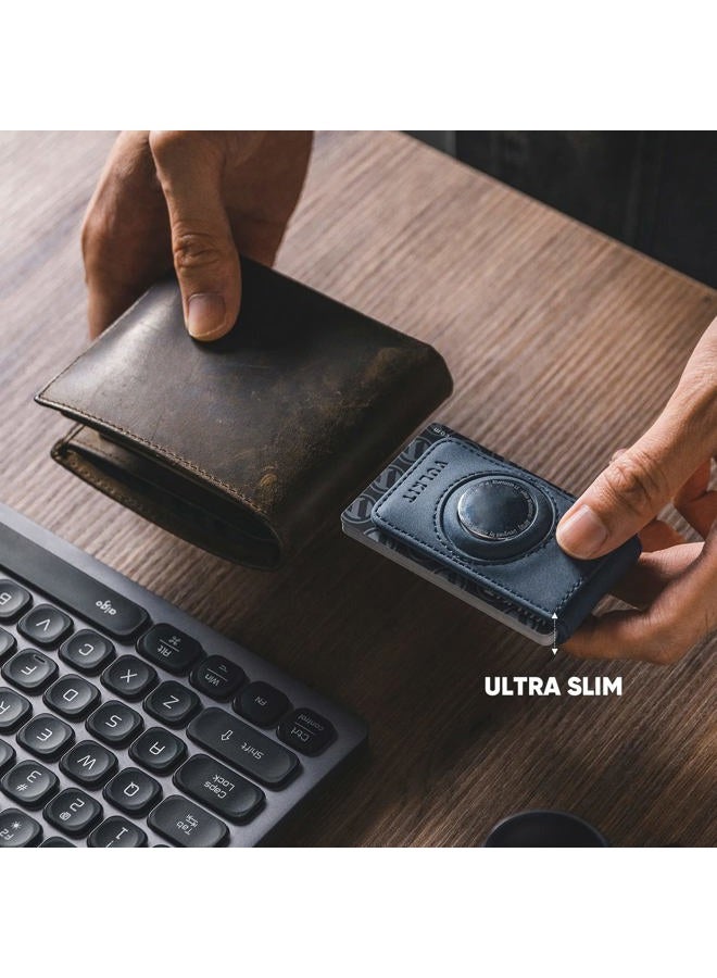 VULKIT Magnetic Money Clip with Airtag Case for Mens, Navy, Slim - Image 4