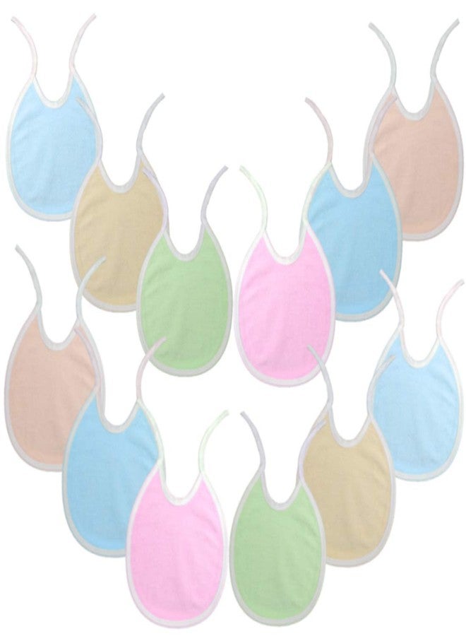 BRANDONN New Born Baby Cotton Bibs - Set of 12 Pcs - Image 1