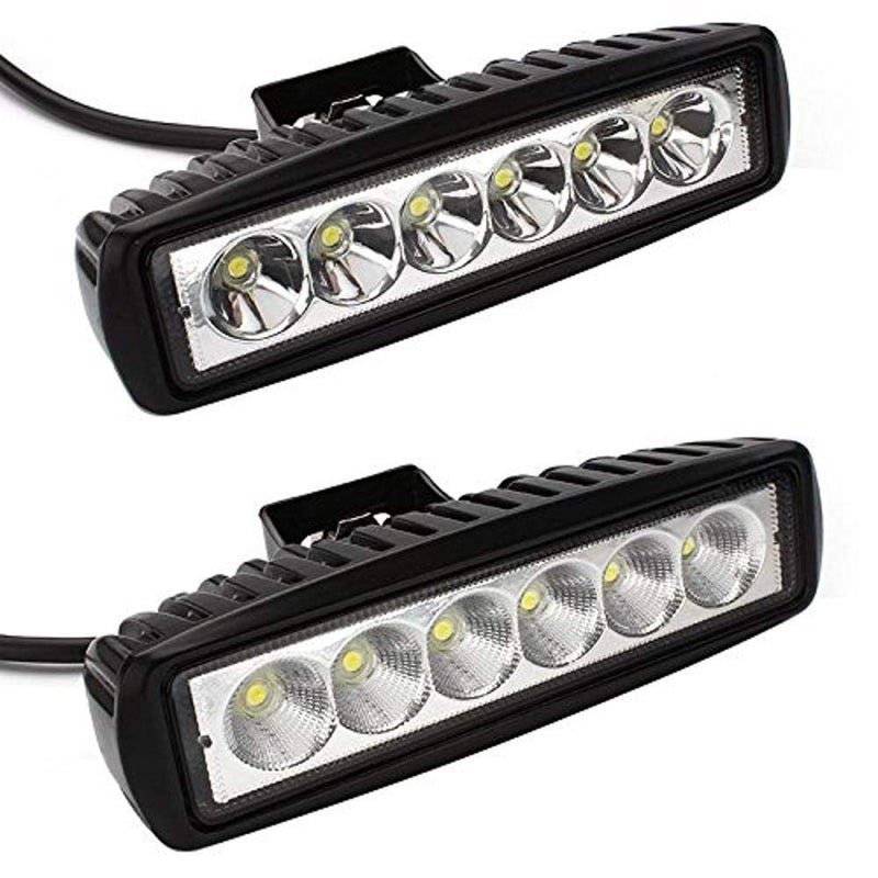 AOWbikes 6 Led Bar White Auxillary Car Fog Lamp, Spot Lamp 18W (AOWbikesck of 2) For Ford Figo - Image 4
