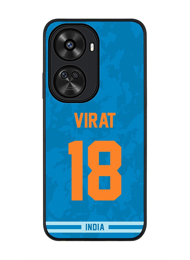 Stylizedd Rugged Black edge case for Huawei nova 12 SE / Huawei nova 11 SE 4G, Slim fit Flexible Anti Drop Thin Cover - Team India Virat Kohli, Jersey No 18 - Image 1
