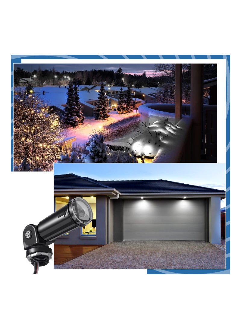 SYOSI 4 Pieces Dusk to Dawn Outdoor Lighting Sensor,  (120V) Photocell Sensor Switch Automatic Outdoor Light Sensor Switch Dusk to Dawn Photocell Switch Photocell Sensor Lighting Timer for Wall Porch Light  - Image 4