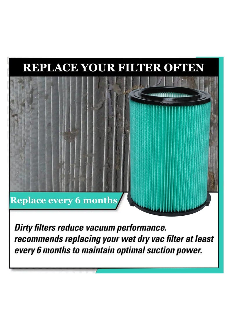 Excefore VF6000 Replacement Filter,  VF6000 5-Layer Wet/dry Vac Replacement Filter, for Ridgid Shop Vac 5-20 Gallon Vacuums, WD5500 WD0671 WD6425 WD7000 WD1280, Fit for Husky 6-9 Gallon Vacs (2 Pack) - Image 4