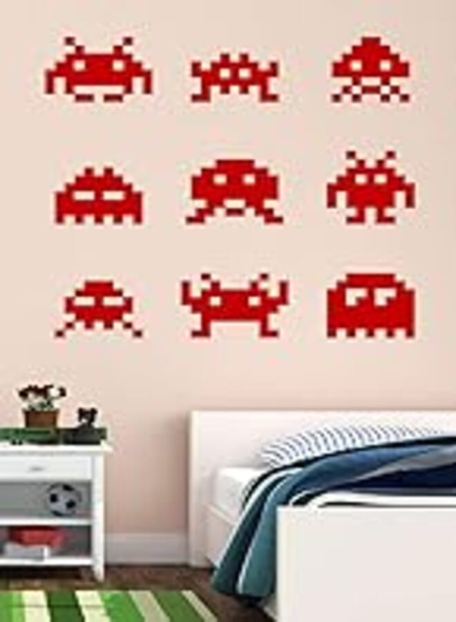 Walliv sdt075 Geek/Nerd Space Invader Wall Sticker