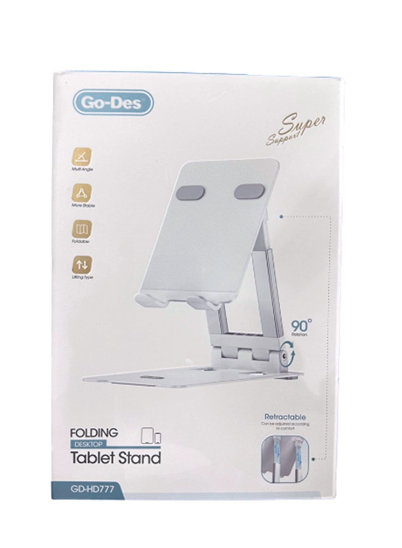 GO-Des GD-HD777 Foldable And Movable Desktop Stand With 90Degree Rotation Fits in Various Devices - Image 1