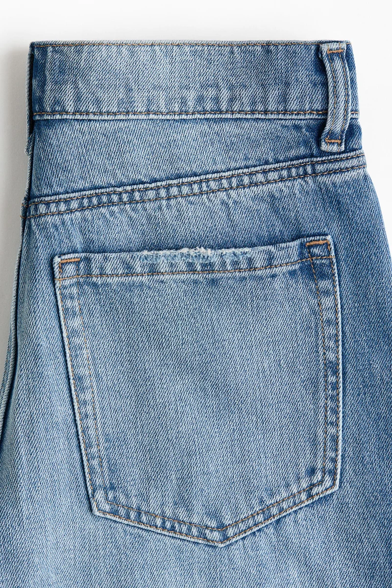 H&M  Mom Regular Waist Ankle Jeans for Women | Best Price UAE